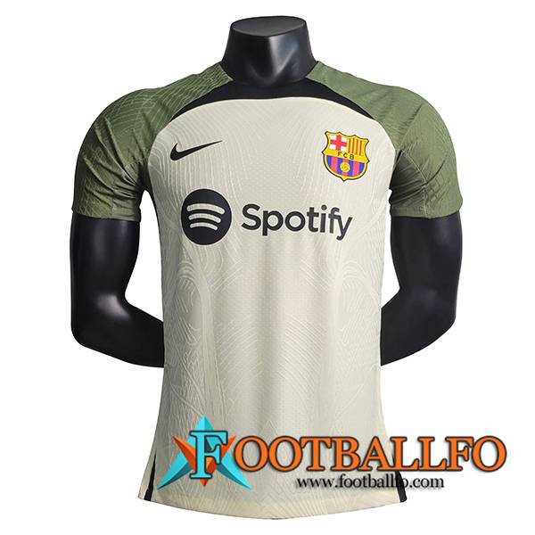 Camiseta Entrenamiento FC Barcelona Blanco/Verde 2023/2024