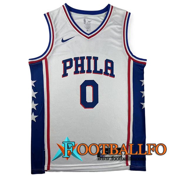 Camisetas Philadelphia 76ers (MAXEY #0) 2023/24 Blanco