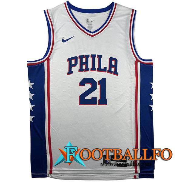Camisetas Philadelphia 76ers (EMRIID #21) 2023/24 Blanco