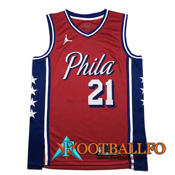 Camisetas Philadelphia 76ers (EMBIID #21) 2023/24 Rojo