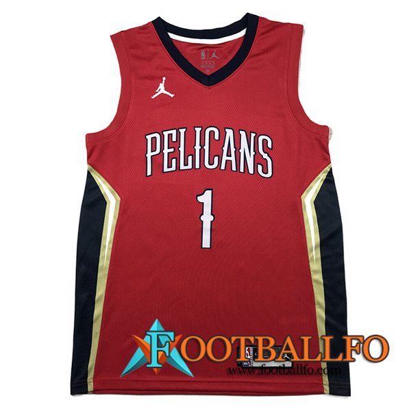 Camisetas New Orleans Pelicans (WILLIAMSON #1) 2023/24 Rojo