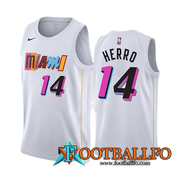 Camisetas Miami Heat (HERRO #14) 2023/24 Blanco -02