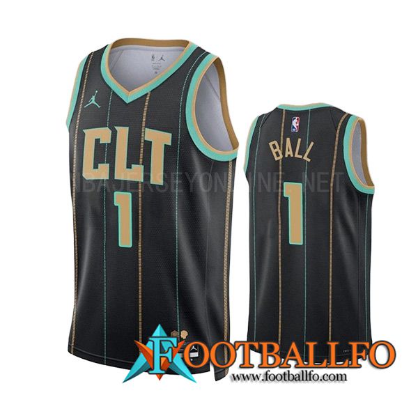 Camisetas Charlotte Hornets (BALL #1) 2023/24 Negro