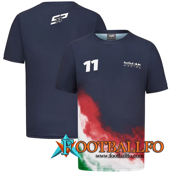 Camiseta de manga corta F1 RedBull Racing Team Azul marino 2023 -02