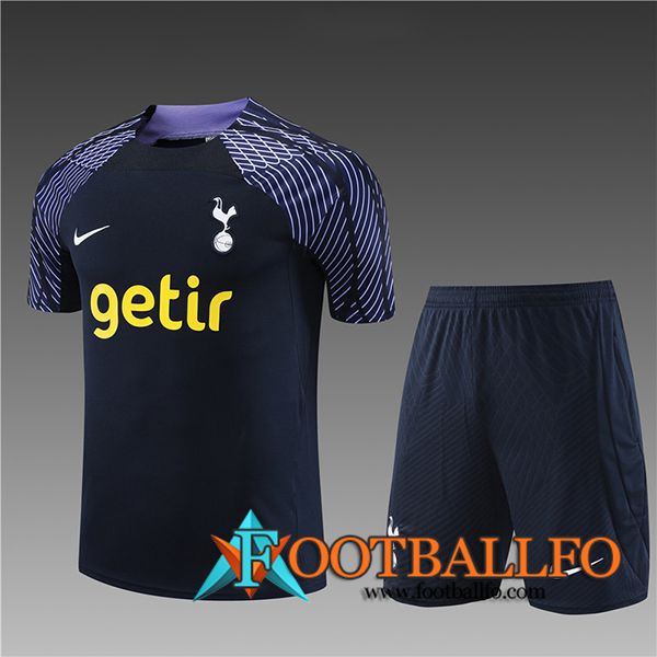 Camiseta Entrenamiento + Cortos Tottenham Hotspurs Ninos Azul marino 2023/2024