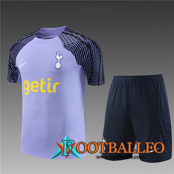 Camiseta Entrenamiento + Cortos Tottenham Hotspurs Ninos Violeta 2023/2024