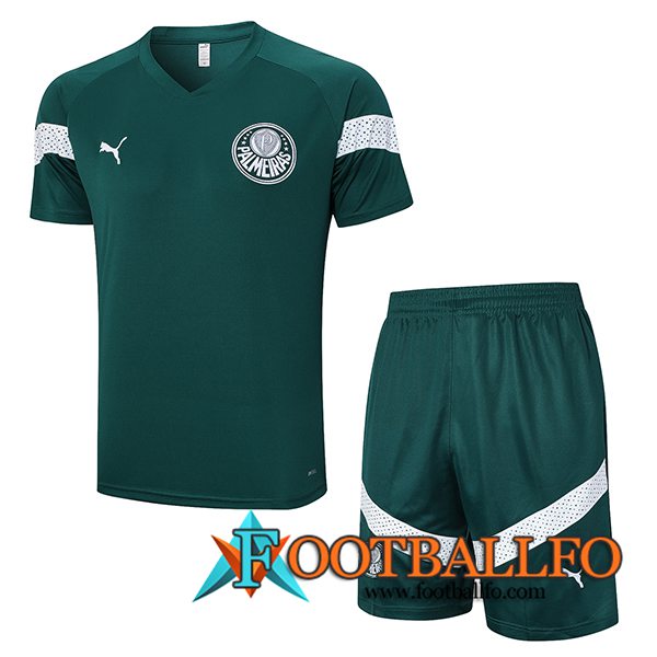 Camiseta Entrenamiento + Cortos Palmeiras Verde 2023/2024 -02