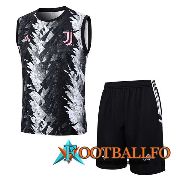 Camiseta Entrenamiento sin mangas + Cortos Juventus Negro/Blanco 2023/2024 -02