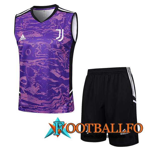 Camiseta Entrenamiento sin mangas + Cortos Juventus Violeta 2023/2024 -02