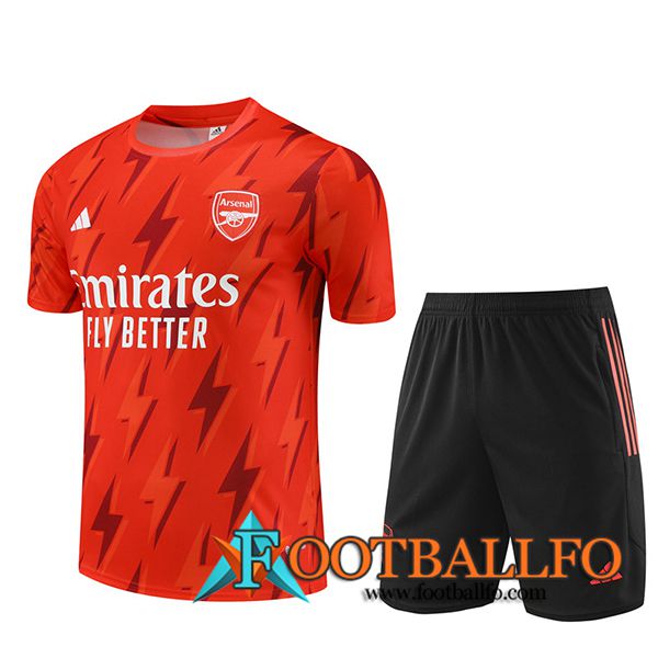 Camiseta Entrenamiento + Cortos Arsenal Naranja 2023/2024