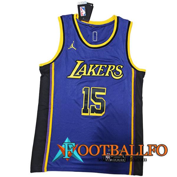 Camisetas Los Angeles Lakers (REAVES#15) 2023/24 Azul marino