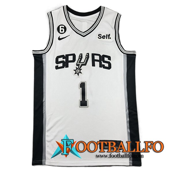 Camisetas San Antonio Spurs (WEMBANYAMA #1) 2023/24 Blanco