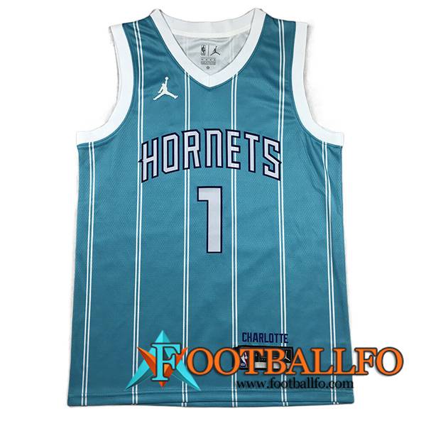 Camisetas Charlotte Hornets (BALL #1) 2023/24 Azul Claro