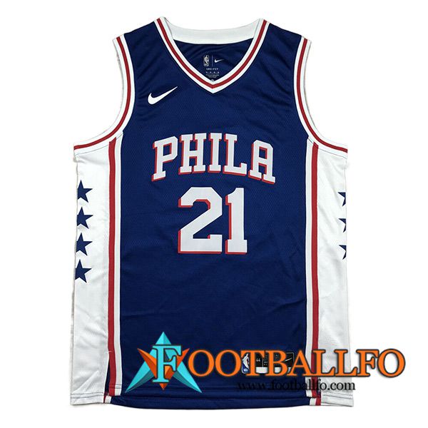 Camisetas Philadelphia 76ers (EMBIID #3) 2023/24 Azul