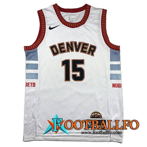 Camisetas Denver Nuggets (JOKIC #15) 2023/24 Blanco