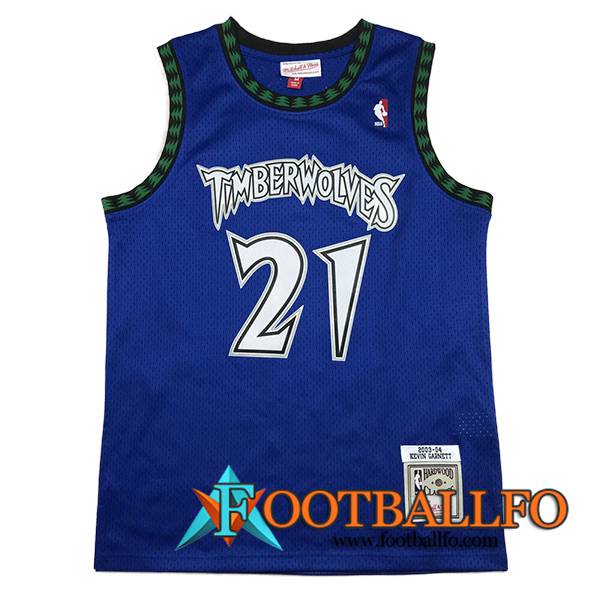 Camisetas Minnesota Timberwolves (GARNETT #21) 2023/24 Azul