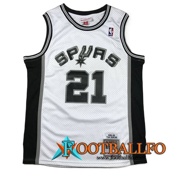 Camisetas San Antonio Spurs (DUNCAN #21) 2023/24 Blanco
