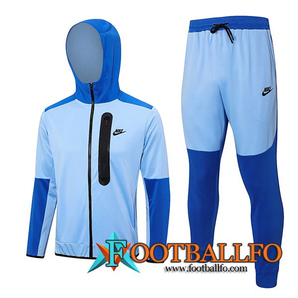 Chaqueta Con Capucha Chandal Rompevientos Chaqueta Nike Azul Claro 2023/2024