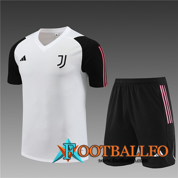 Camiseta Entrenamiento + Cortos Juventus Ninos Blanco 2023/2024