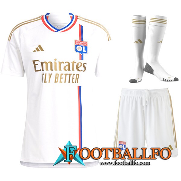 Camisetas Futbol Lyon Primera (Cortos + Calcetines) 2023/2024