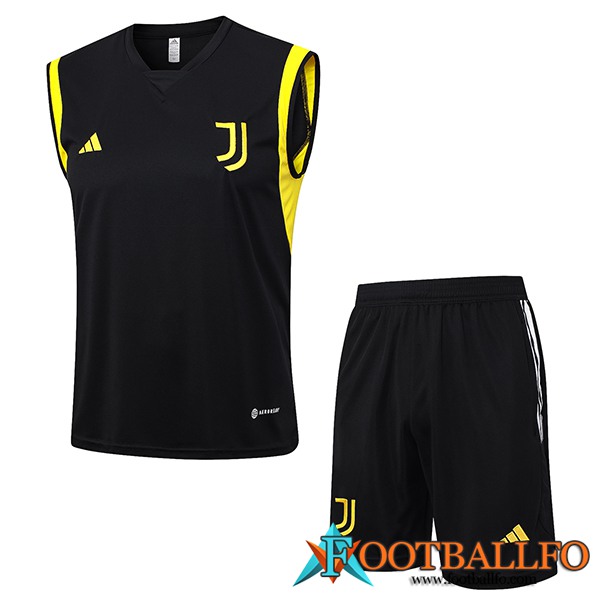 Camiseta Entrenamiento sin mangas + Cortos Juventus Negro 2023/2024
