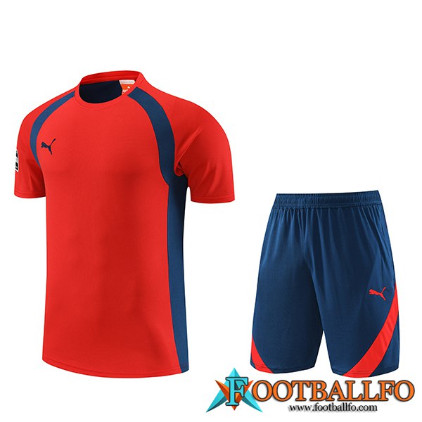 Camiseta Entrenamiento + Cortos Puma Rojo 2023/2024