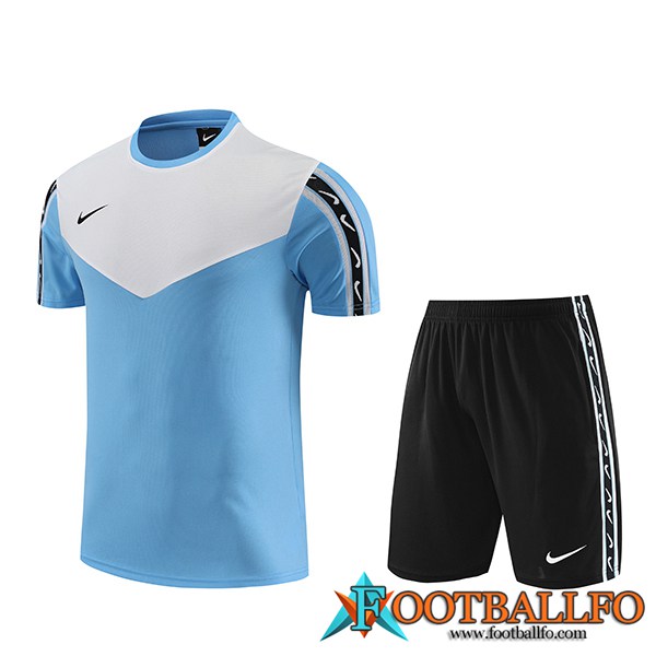 Camiseta Entrenamiento + Cortos Nike Azul/Blanco 2023/2024