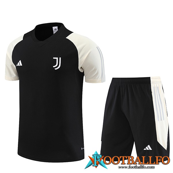 Camiseta Entrenamiento + Cortos Juventus Negro 2023/2024 -02