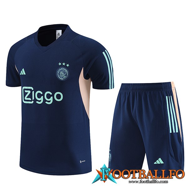 Camiseta Entrenamiento + Cortos Ajax Azul 2023/2024