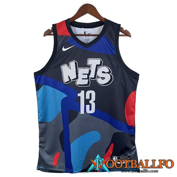 Camisetas Brooklyn Nets (HARDEN #13) 2023/24 Azul/Gris