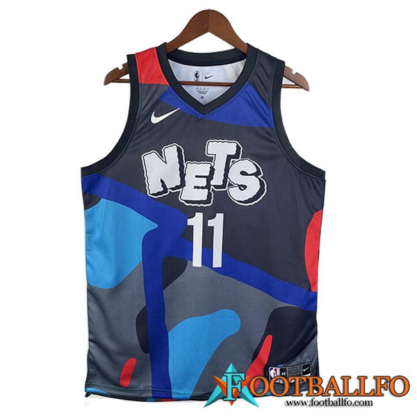 Camisetas Brooklyn Nets (IRVING #11) 2023/24 Azul/Gris