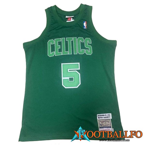Camisetas Boston Celtics (GARNETT #5) 2023/24 Verde -02