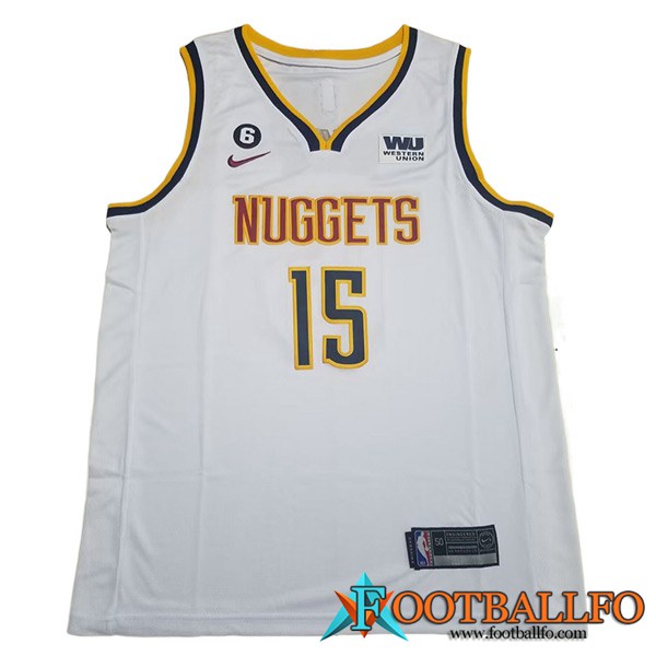 Camisetas Denver Nuggets (JOKIC #15) 2023/24 Blanco -04