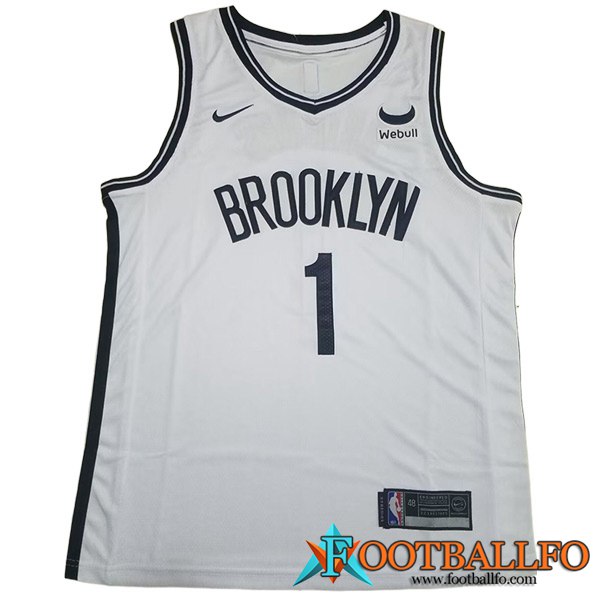 Camisetas Brooklyn Nets (BRIDGES #1) 2023/24 Blanco -03