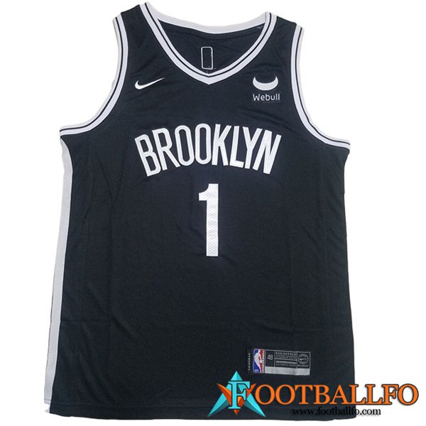 Camisetas Brooklyn Nets (BRIDGES #1) 2023/24 Negro -02