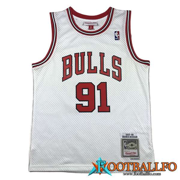 Camisetas Chicago Bulls (RODMAN #91) 2023/24 Blanco