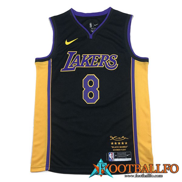 Camisetas Los Angeles Lakers (BRYANT #8) 2023/24 Negro