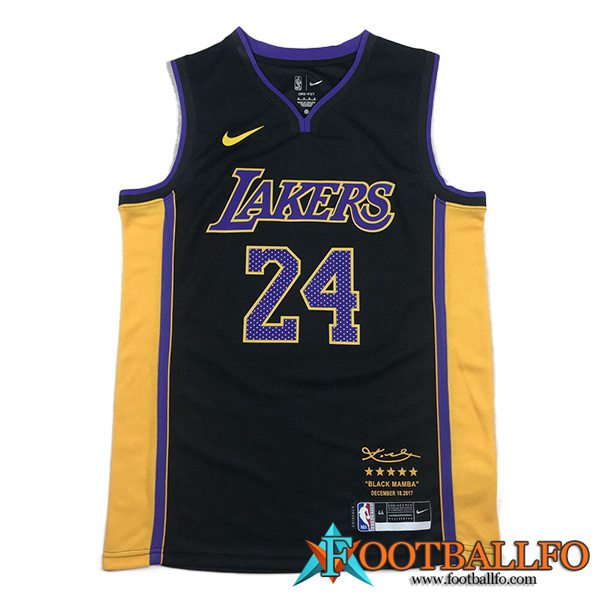Camisetas Los Angeles Lakers (BRYANT #24) 2023/24 Negro -02