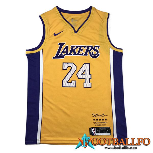 Camisetas Los Angeles Lakers (BRYANT #24) 2023/24 Amarillo -02