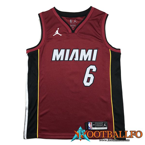 Camisetas Miami Heat (JAMES #6) 2023/24 Rojo