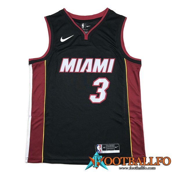 Camisetas Miami Heat (WADE #3) 2023/24 Negro -04