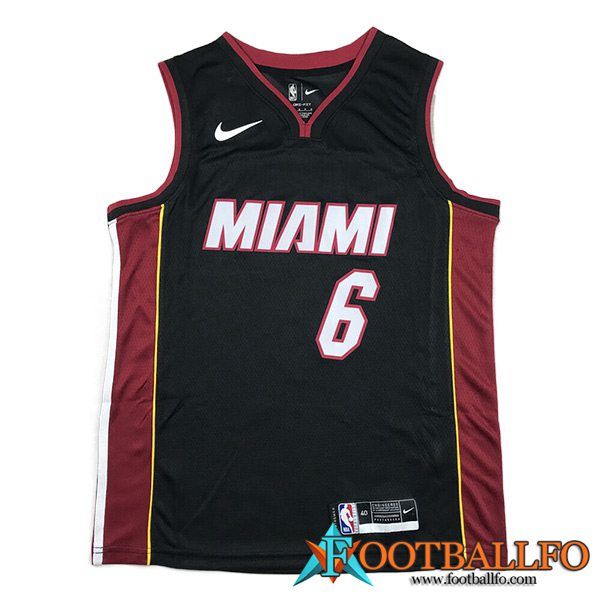 Camisetas Miami Heat (JAMES #6) 2023/24 Negro