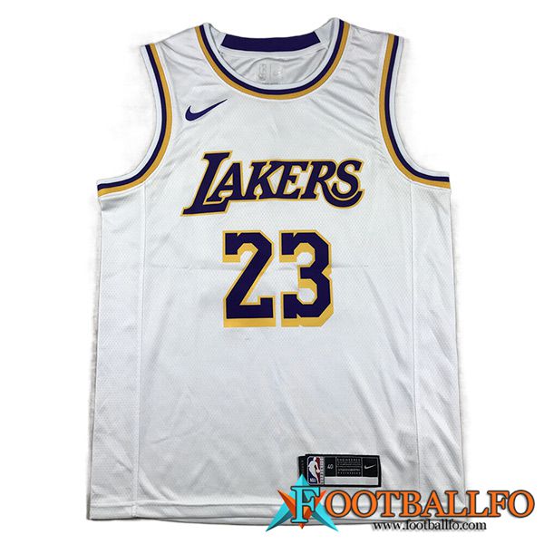 Camisetas Los Angeles Lakers (JAMES #23) 2023/24 Blanco