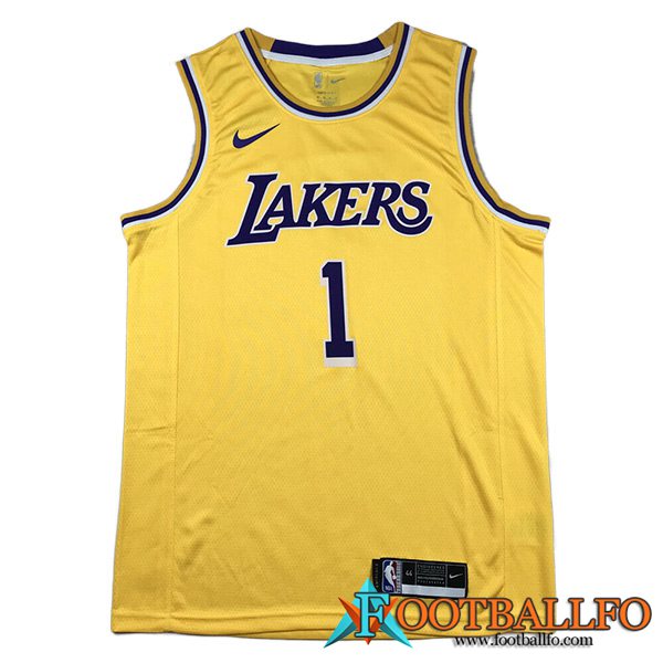 Camisetas Los Angeles Lakers (RUSSELL #1) 2023/24 Amarillo