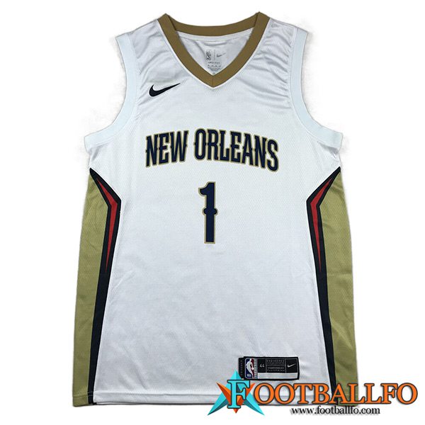 Camisetas New Orleans Pelicans (WILLIAMSON #1) 2023/24 Blanco