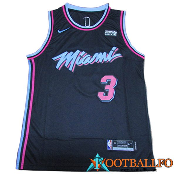 Camisetas Miami Heat (WADE #3) 2023/24 Negro -03