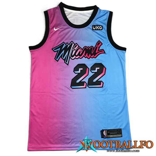 Camisetas Miami Heat (BUTLER #22) 2023/24 Azul/Rosa