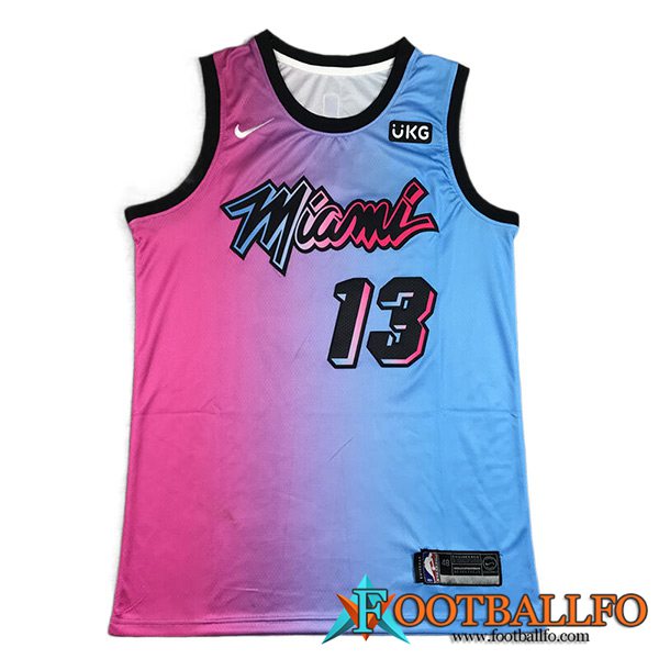 Camisetas Miami Heat (ADEBAYO #13) 2023/24 Azul/Rosa