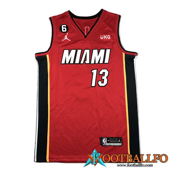Camisetas Miami Heat (ADEBAYO #13) 2023/24 Rojo -02