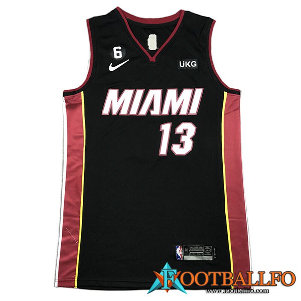 Camisetas Miami Heat (ADEBAYO #13) 2023/24 Negro -03